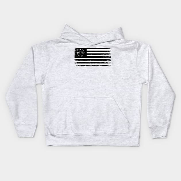 USA Flag 1776 Kids Hoodie by The Libertarian Frontier 